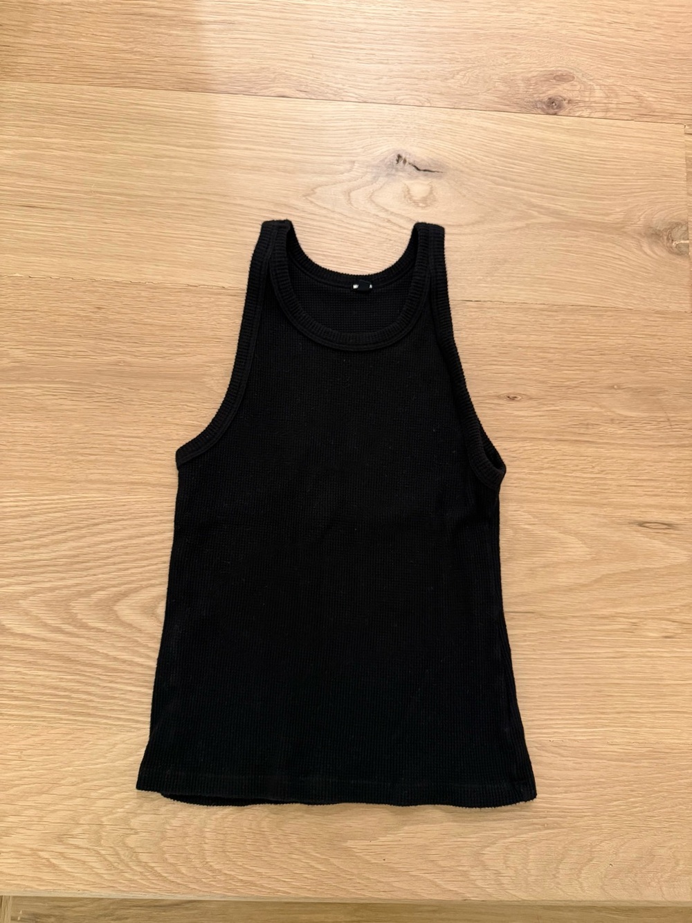 Monrow sz Med black thermal tank top